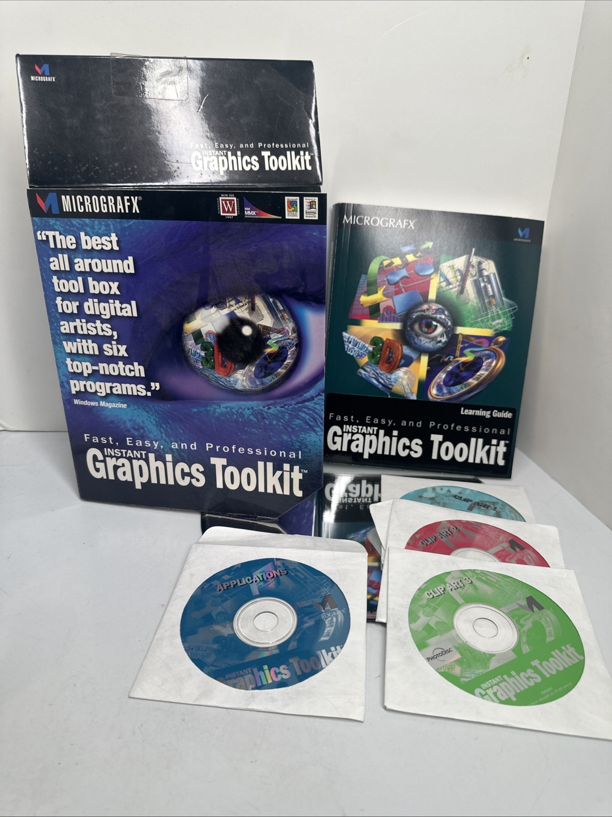 Micrografx Instant Graphics Toolkit Complete 4CD’s+ Learning Guide Windows 95 98
