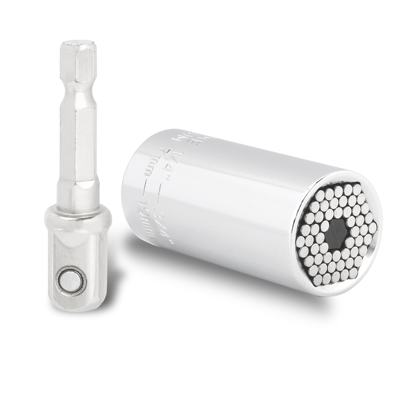 Universal Socket with Power Drill Adaptor, Fits 1/4-3/4 Inch