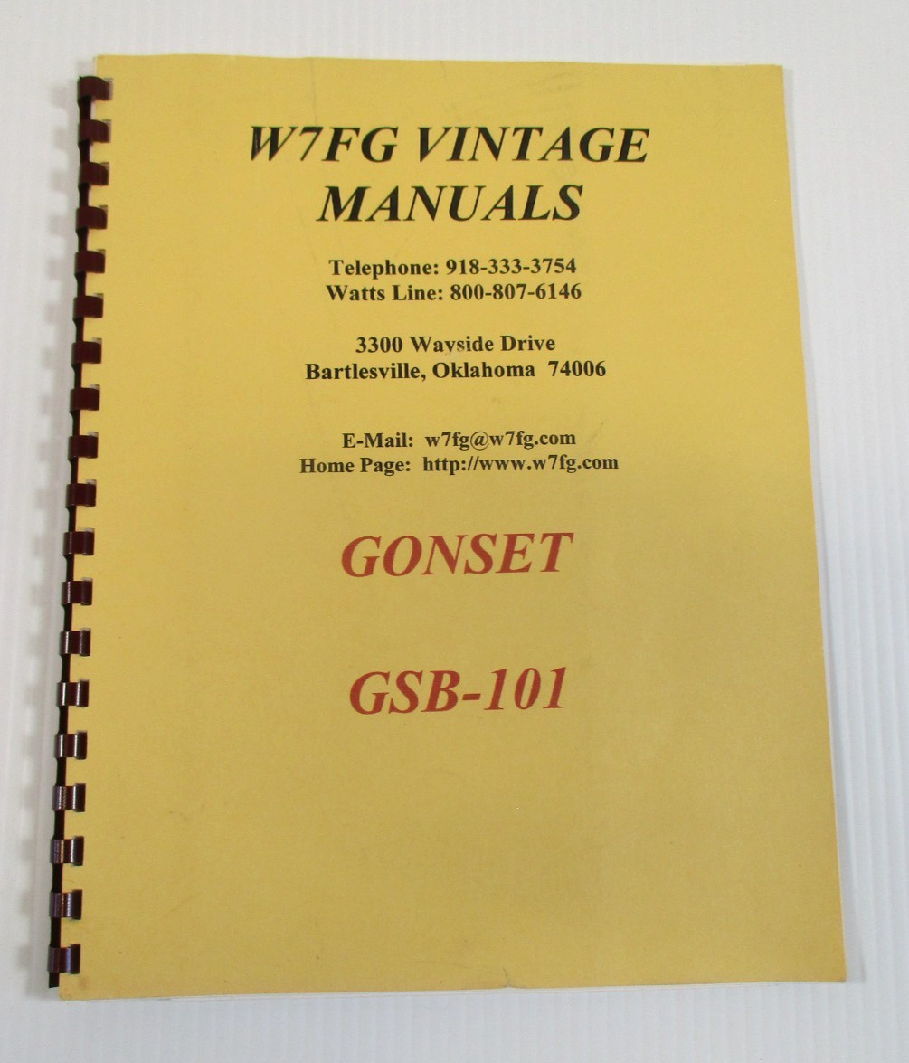 MULTI-ELMAC Gonset GSB-101 Model 3262 Liner Amplifier Instruction  Manual