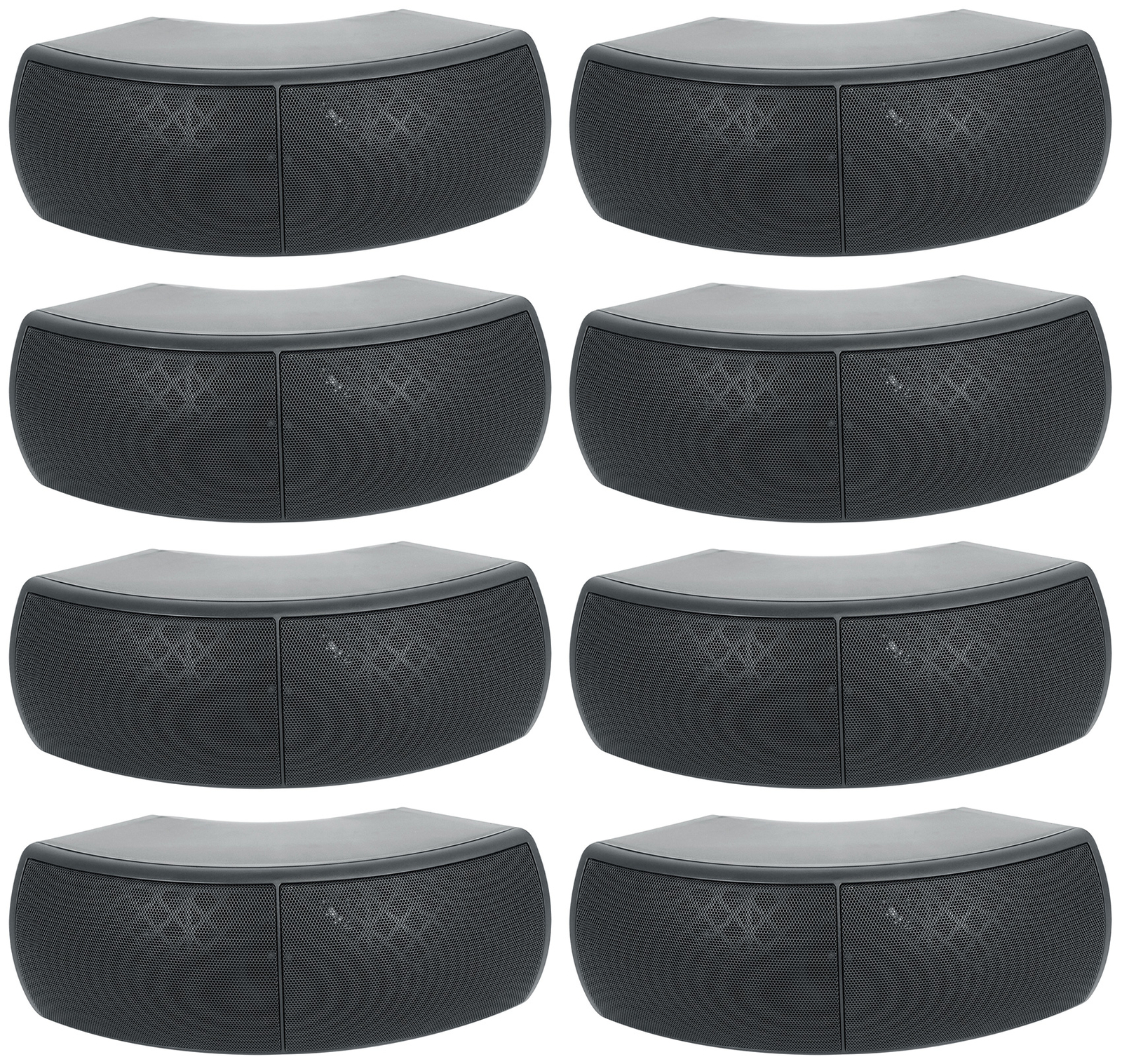 (8) Rockville WET-D4 Black Indoor/Outdoor Commercial/Restaurant/Bar 70V Speakers