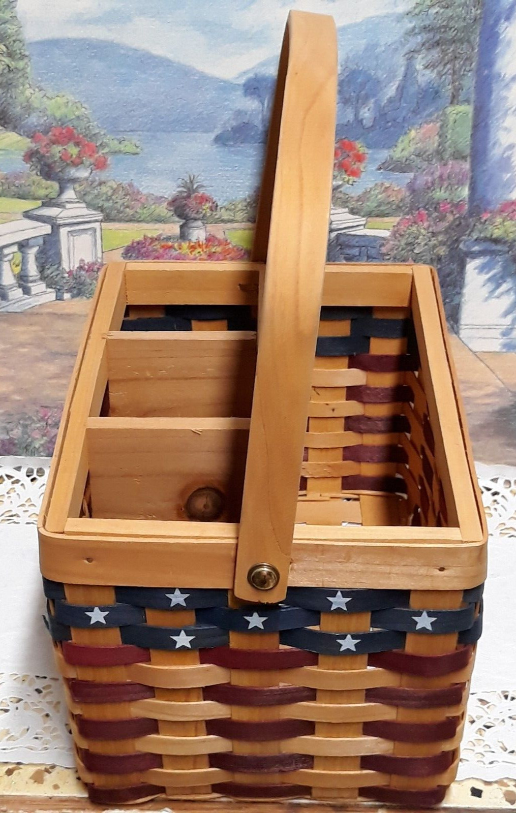Country Woven Patriotic Stackable Set of Baskets