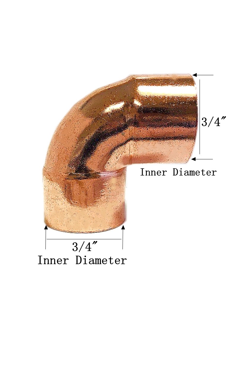 Libra Supply 5/8 inch, 5/8'' 90 Degree Copper Pressure Elbow C x C, 10 pcs