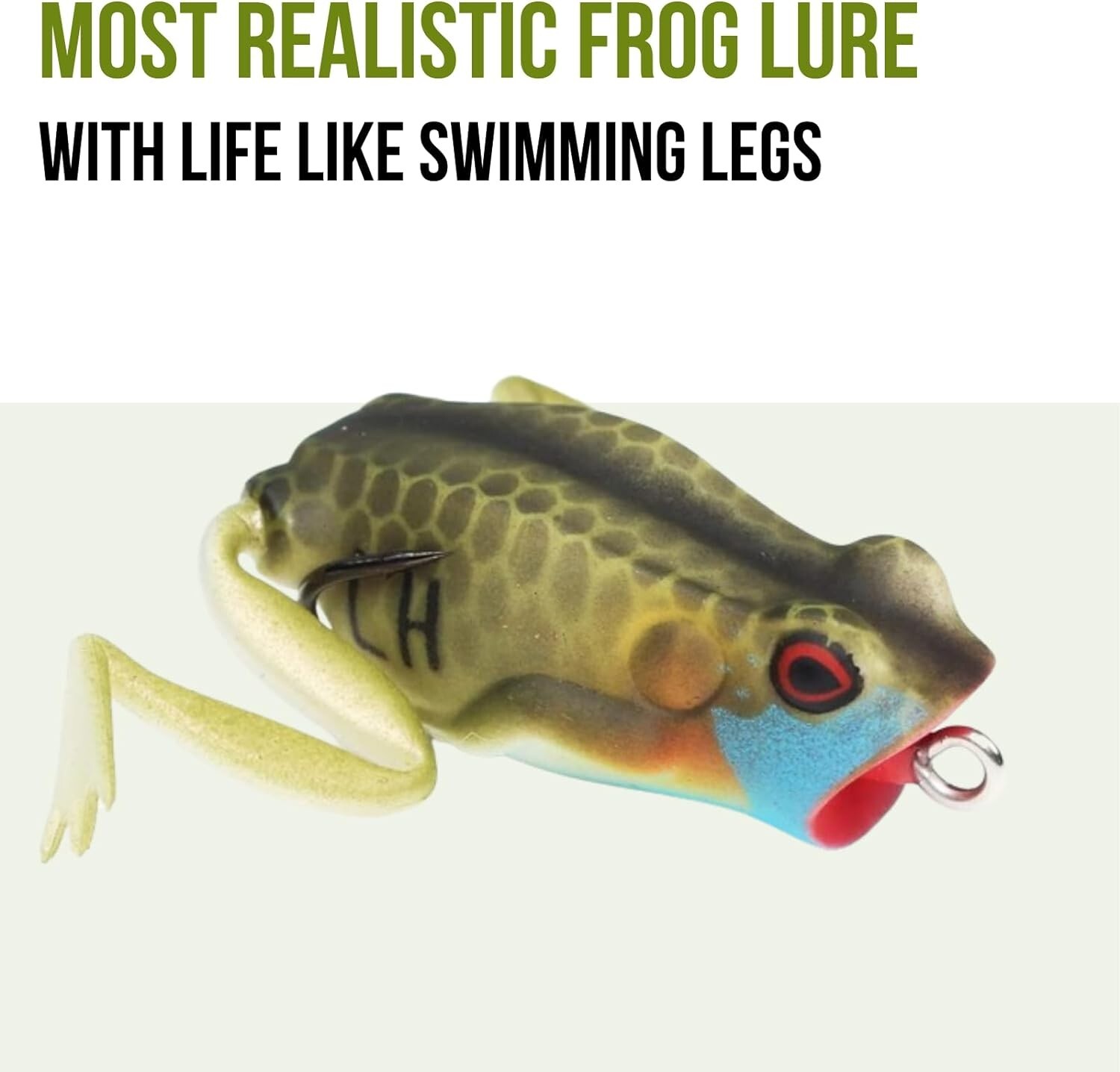 Lot 3 x Lunkerhunt Popping Frog Lure 1.75" Blue Gill 1/4 oz Topwater Weedless