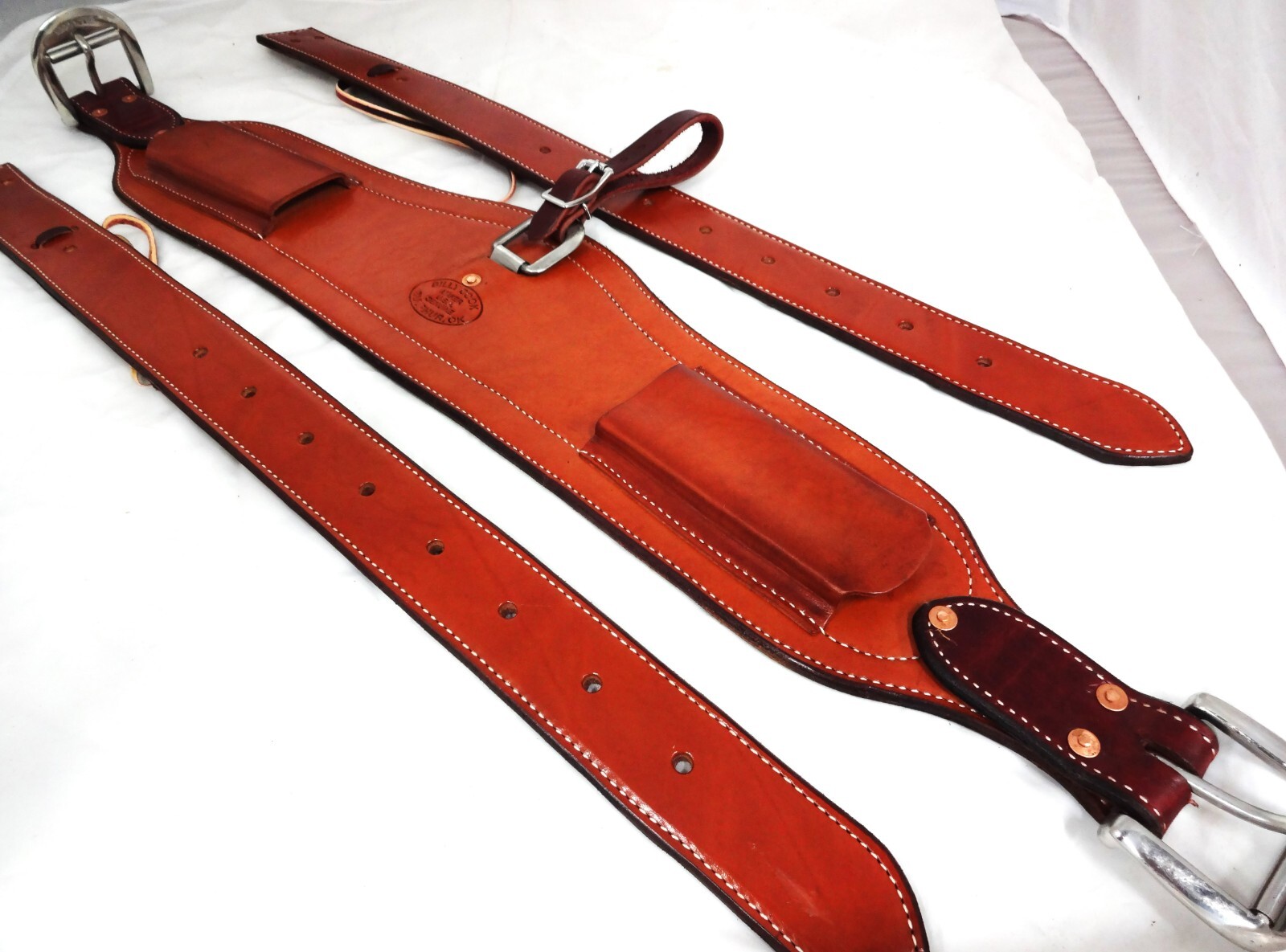 Billy Cook Roper Rear Flank Back Cinch Set Billet Plain CHN Western Saddle Horse