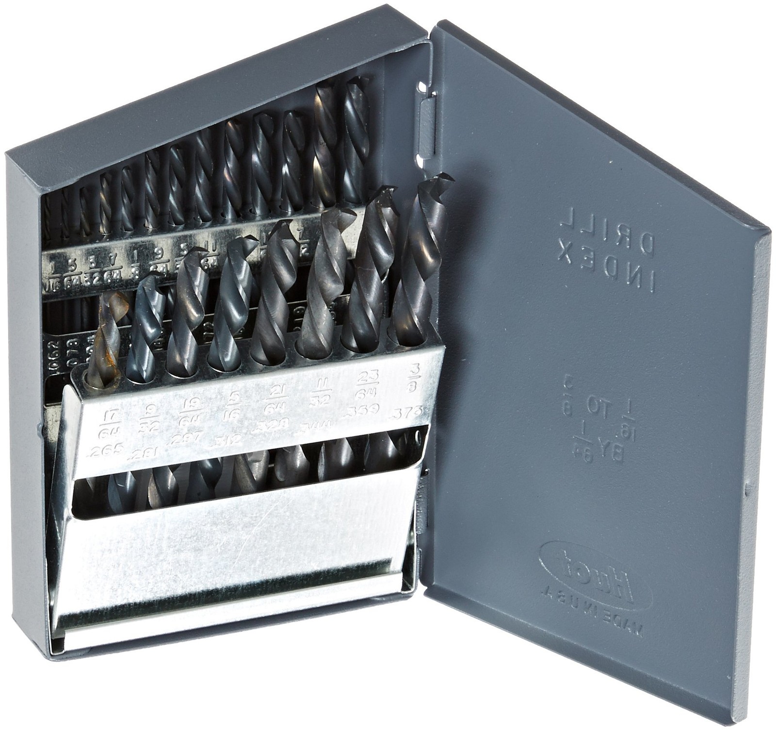 Drill America - DWD21J-LH-SET 21 Piece Left Hand High Speed Steel Drill Bit S...