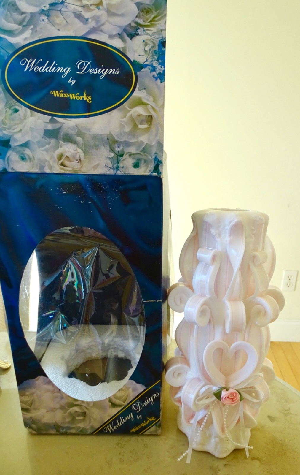 Wedding Designs By Waxworks White & Pink Unity Wedding Candle