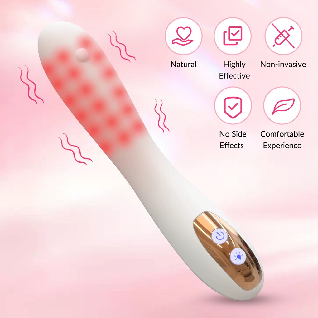 Women Pelvic Floor Therapy Wand 660nm Red Light Heating Massager