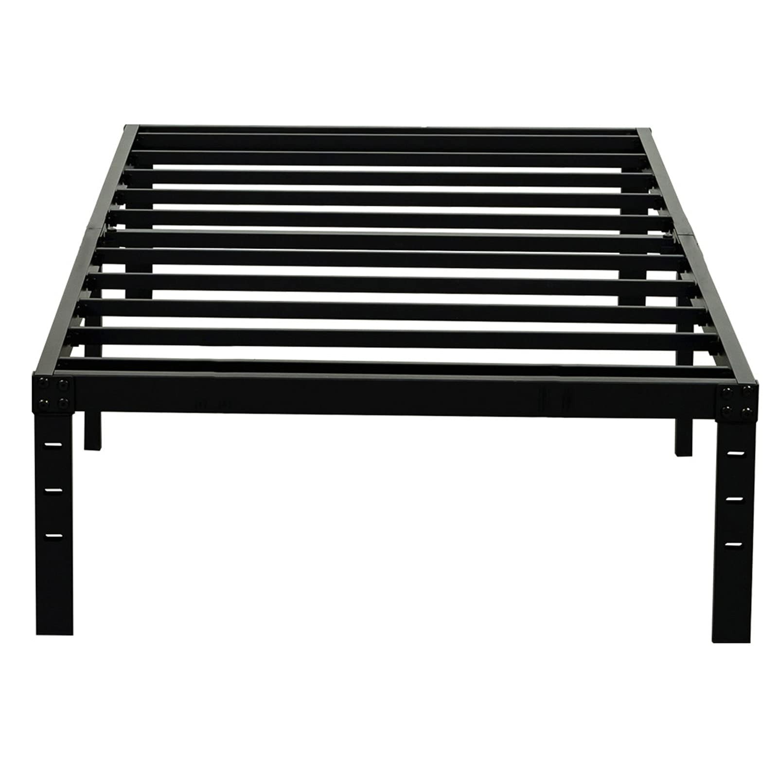 Twin Size Bed Frame, 3500lbs Heavy Duty Metal Platform with Steel Slats Suppo...