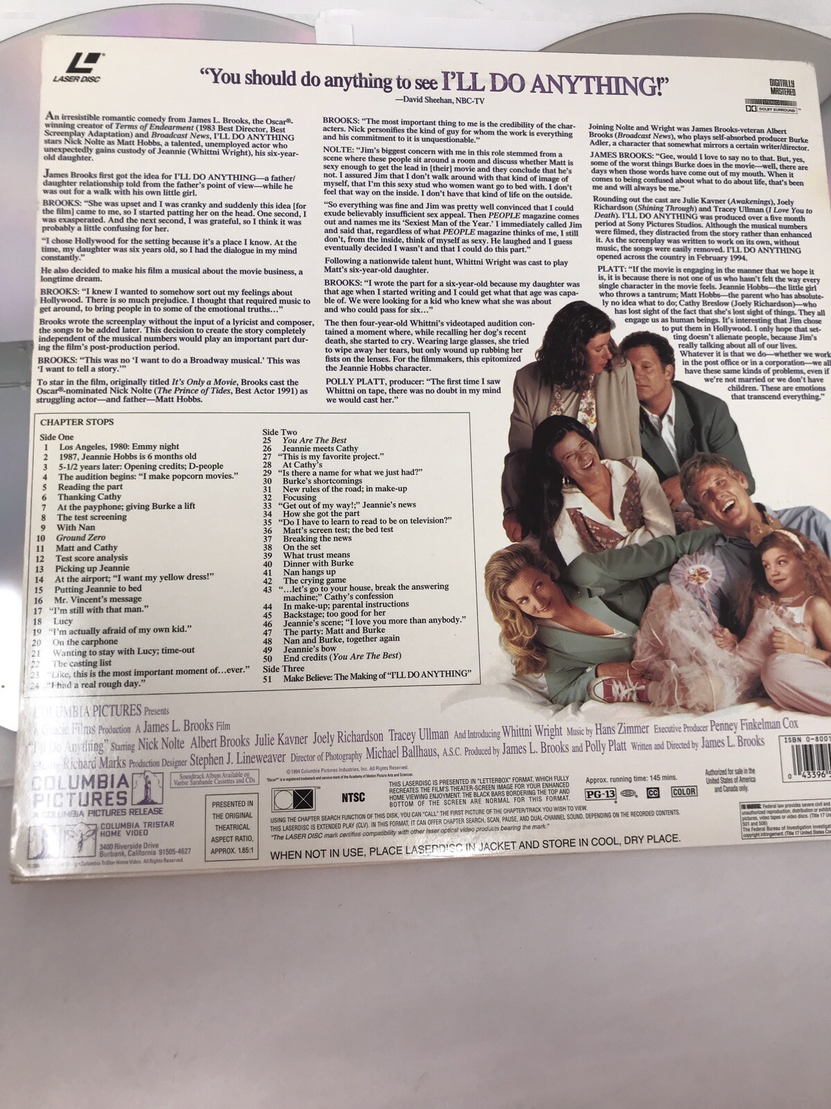 Ill Do Anything (Laserdisc, 1994)