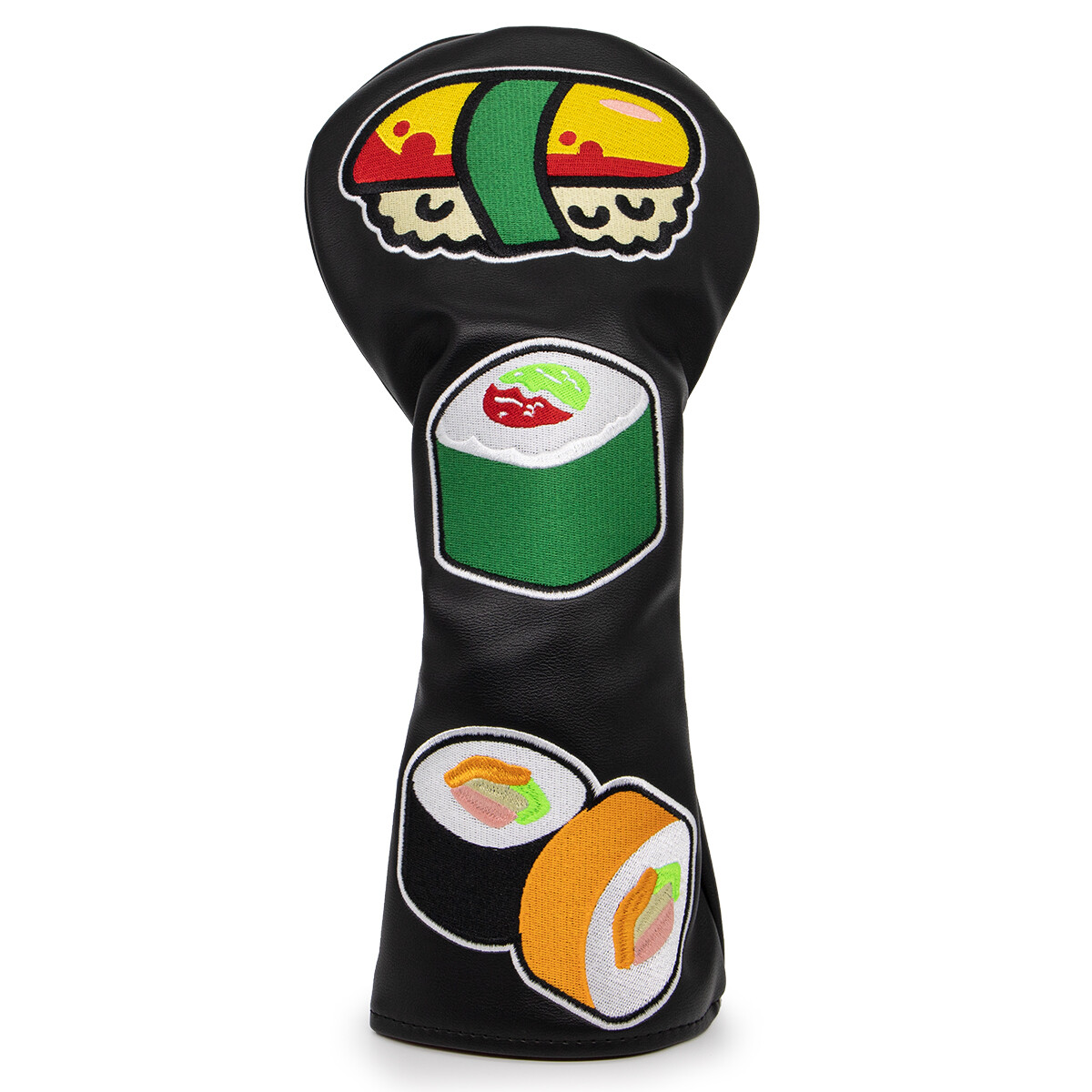 Premium Sushi Black Golf Club Head Cover Driver Fairway Woods Hybrid Head Covers