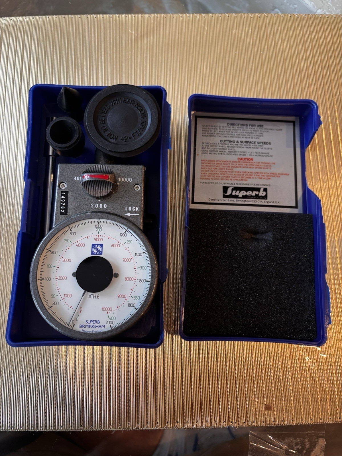 Superb Instrumentation ATH6 Handheld Tachometer Indicator RPM Guage Tester