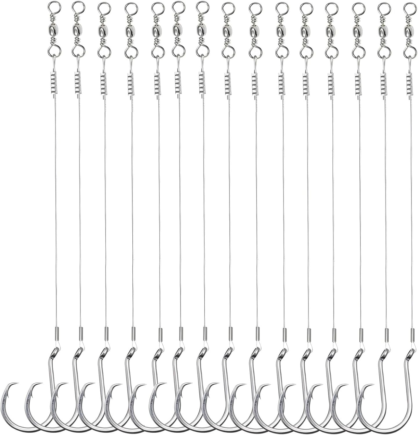 YOTO Circle Hook Rigs, 25PCS Saltwater Steel Octopus Hooks Medium, 7/0-25pcs