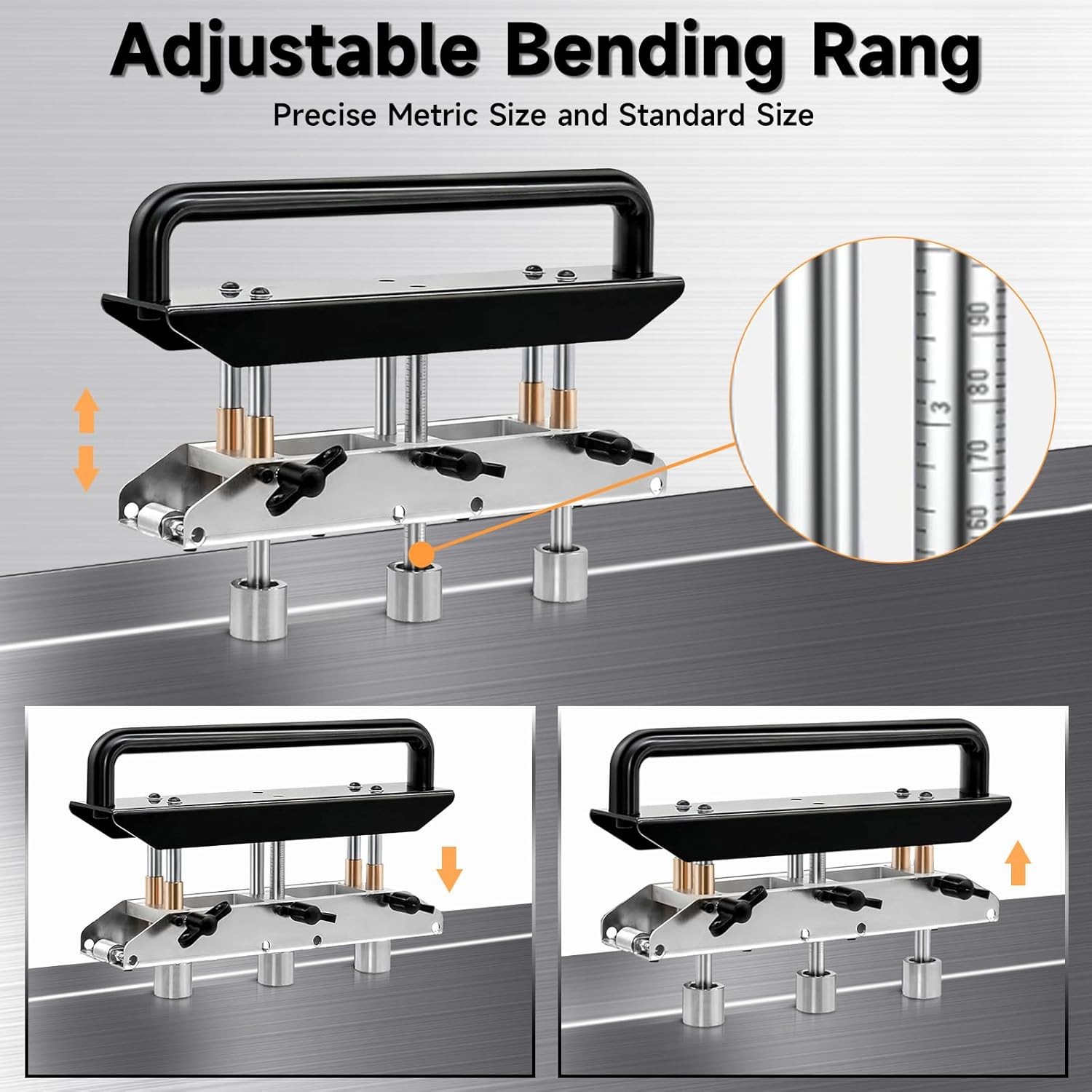 ER3 Three-Station Edge Roller Bender 0-90° Bending Angle for Making 5/8"-4" Bend