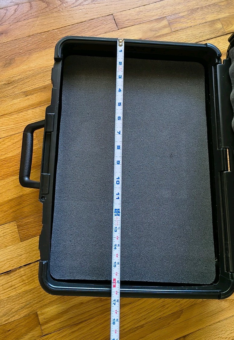 Hard Plastic Carrying Case 16x12 Black Tool Equipment Protective Storage Box