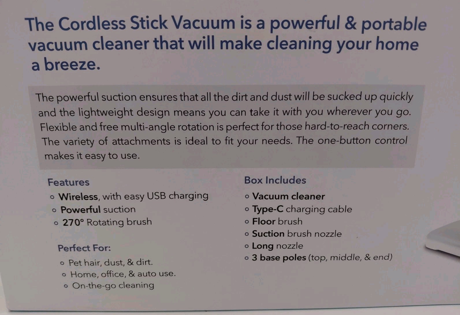 an External Living Cordless Vacuum