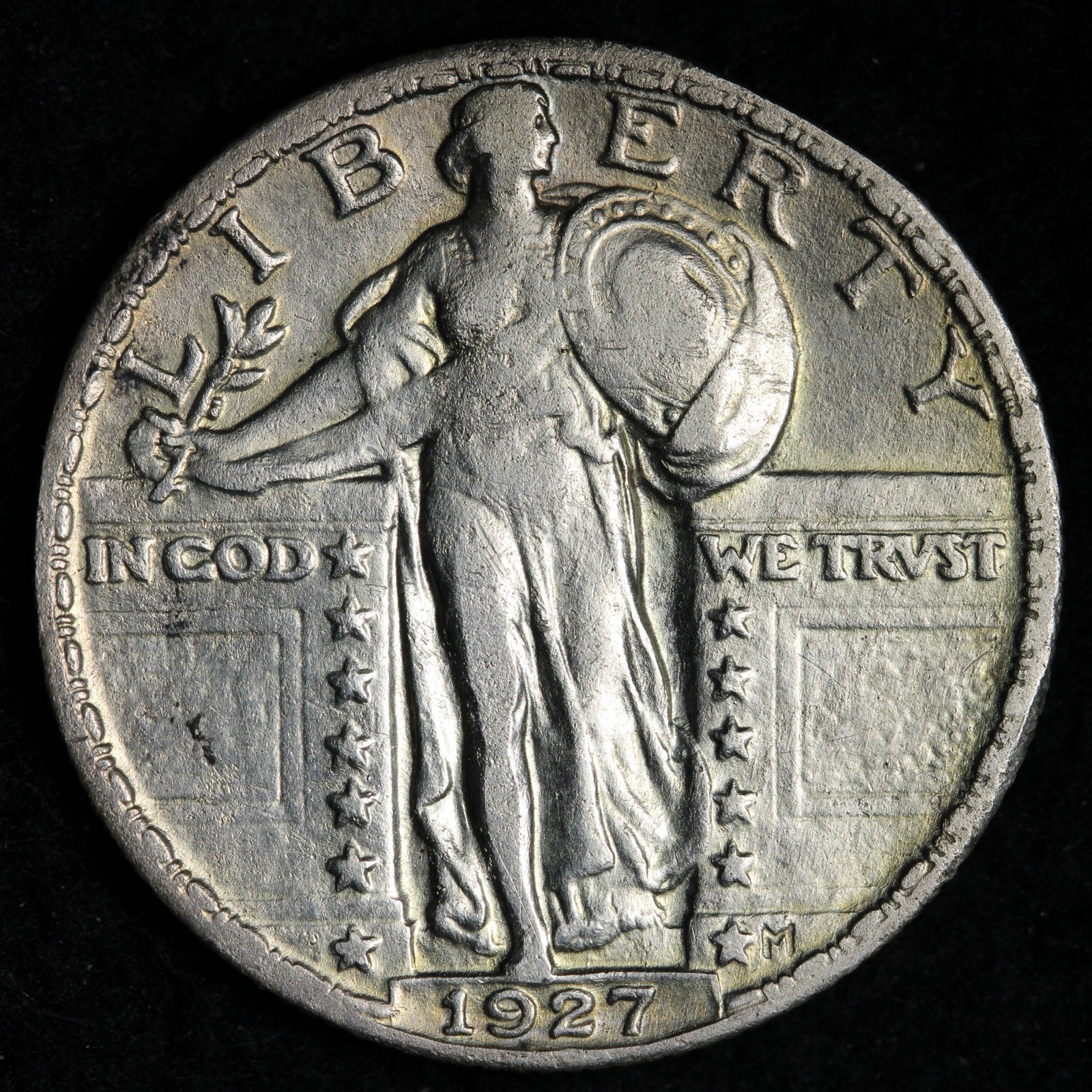 1927 Standing Liberty Silver Quarter AU E202 ZYEN
