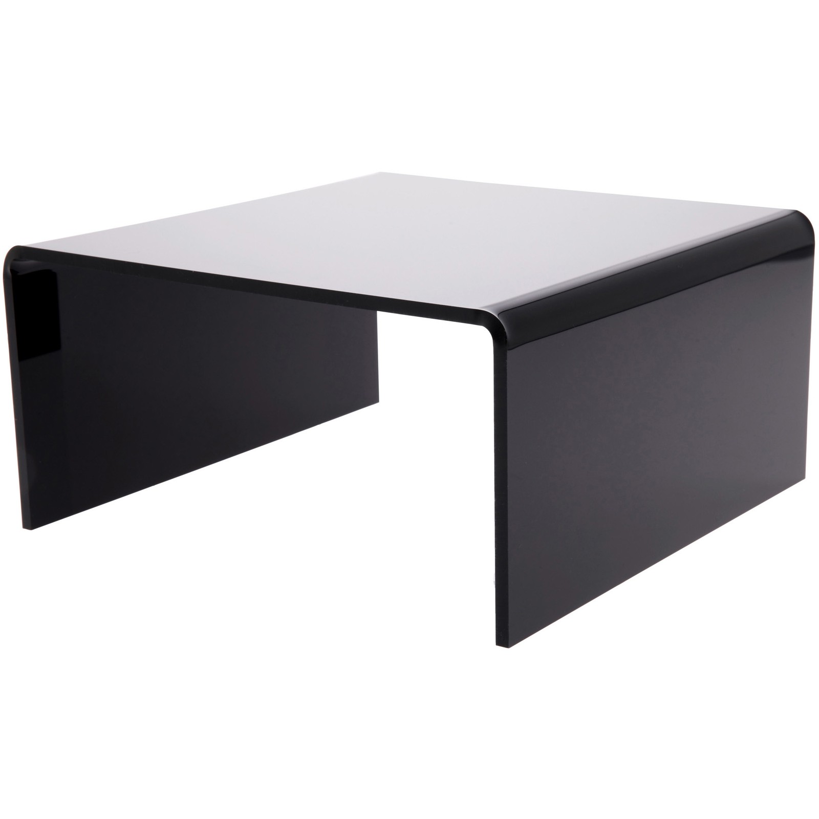 Plymor Black Acrylic Short Square Display Riser, 4.5" H x 9" W x 9" D