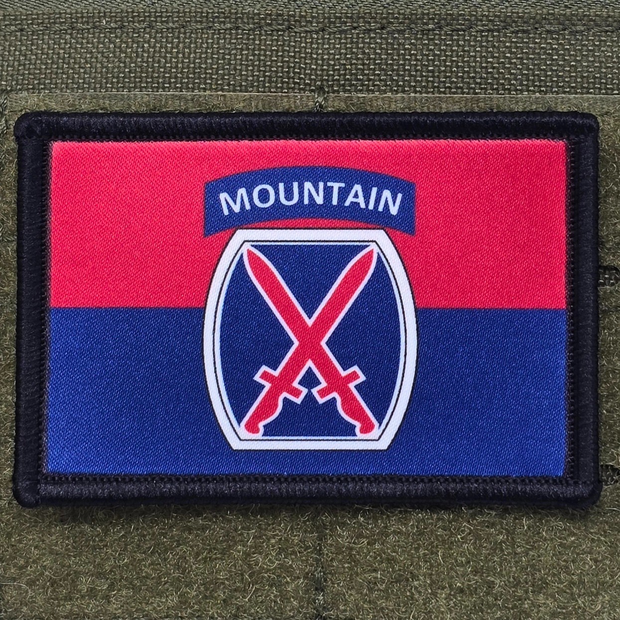 10th Mountain Devision Patch Moral Tactical Military Army USA Hook & Loop 3x2