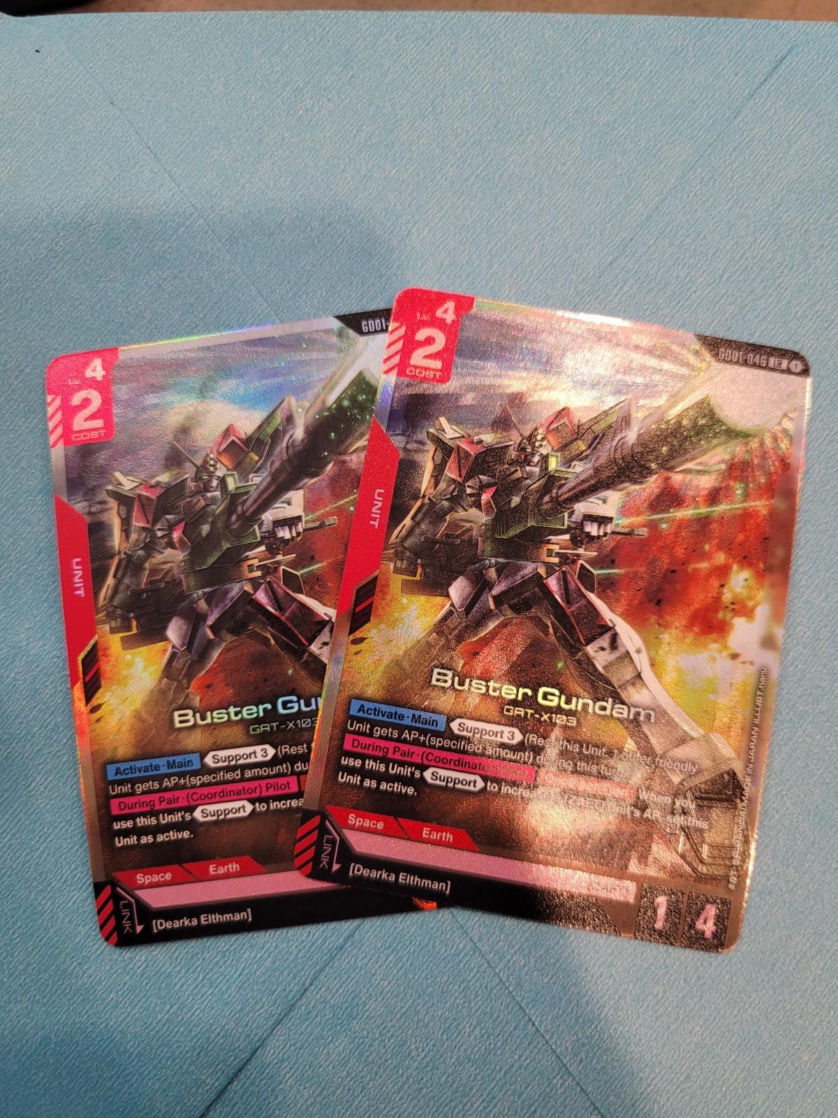 2x Buster Gundam Foil - Newtype Rising (GD01) - Gundam TCG  - GD01-046 NM