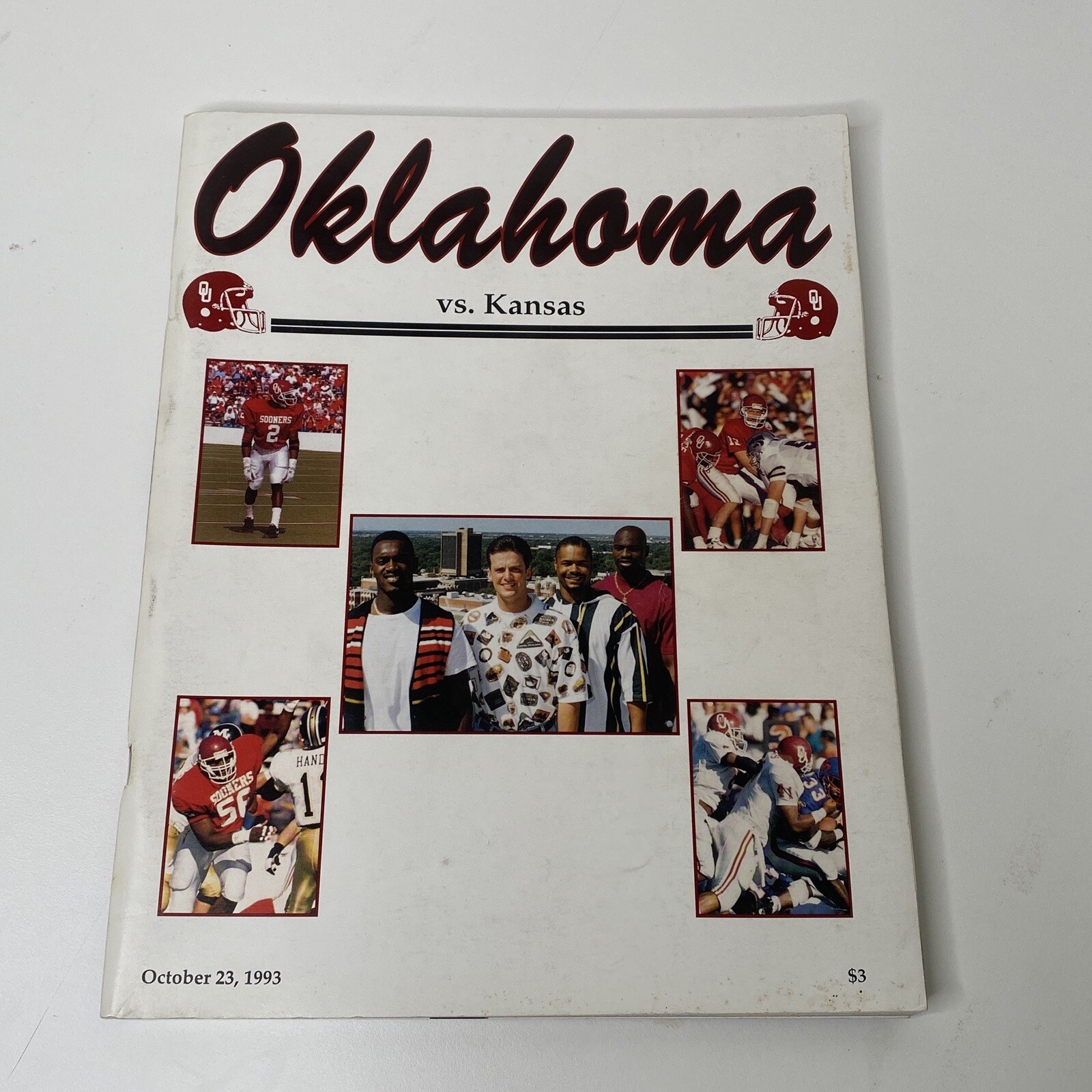 1993 Oklahoma vs Kansas NCAA Football Program OU Sooners KU Jayhawks