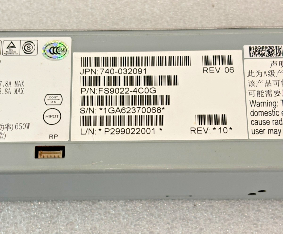 Juniper 740-032091 650W Power Supply