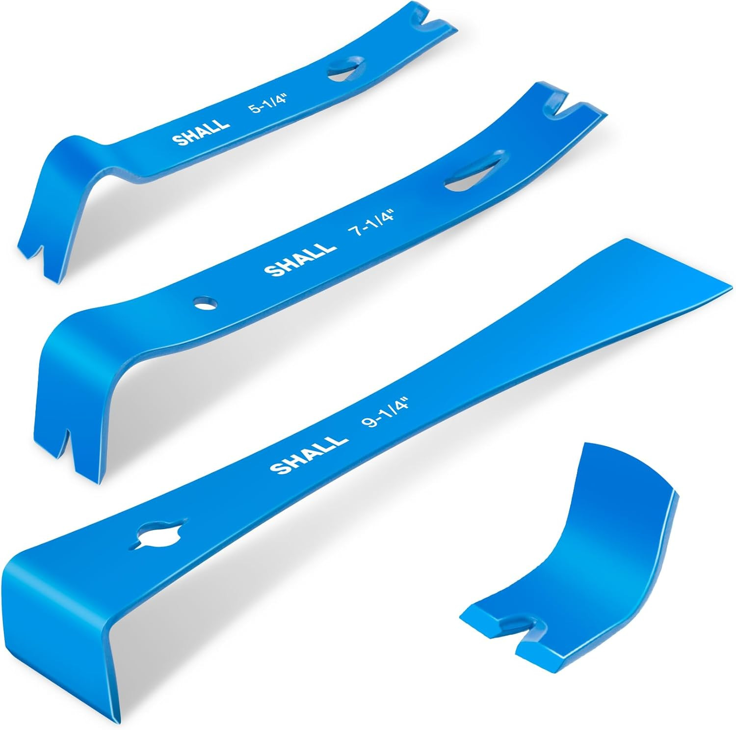 3-Piece Mini Flat Pry Bar Set, 5-1/4", 7-1/4" Small Pocket Pry Bars CrowBar, 9-1