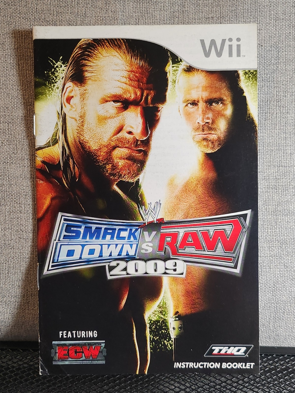 WWE SmackDown vs. Raw 2009 Instruction Booklet - Manual Only - Nintendo Wii