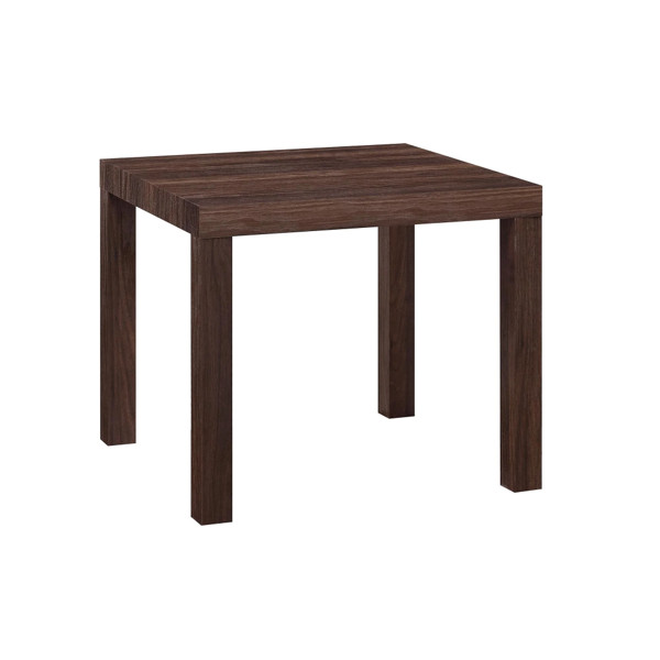 Square Wood Grain Side End Table Accent Nightstand for Living Room Bedroom Brown