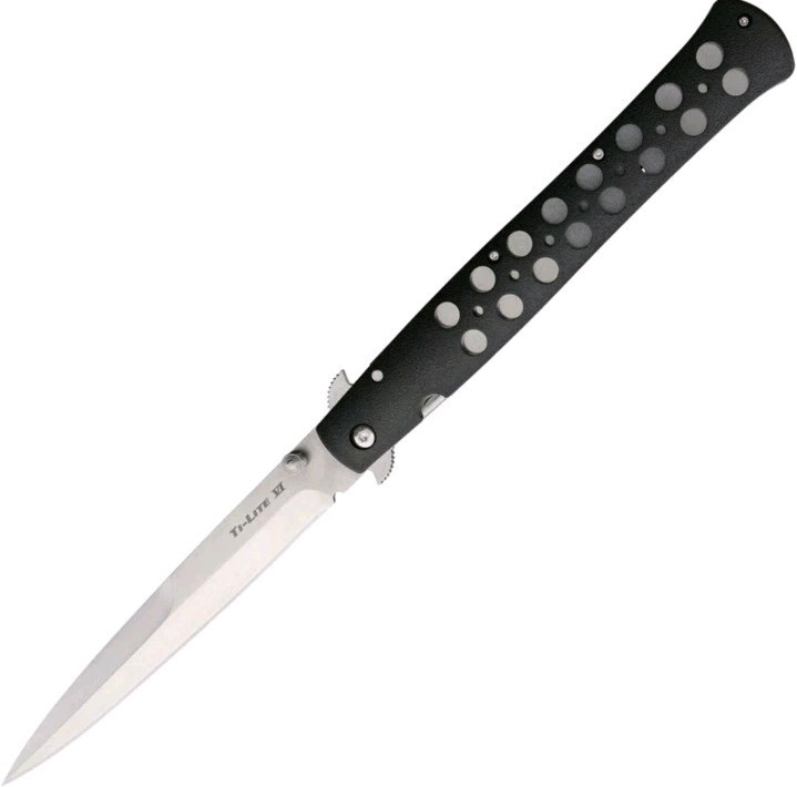 Cold Steel Ti-Lite VI Black Linerlock Folding AUS-8A Pocket Knife 26SXP
