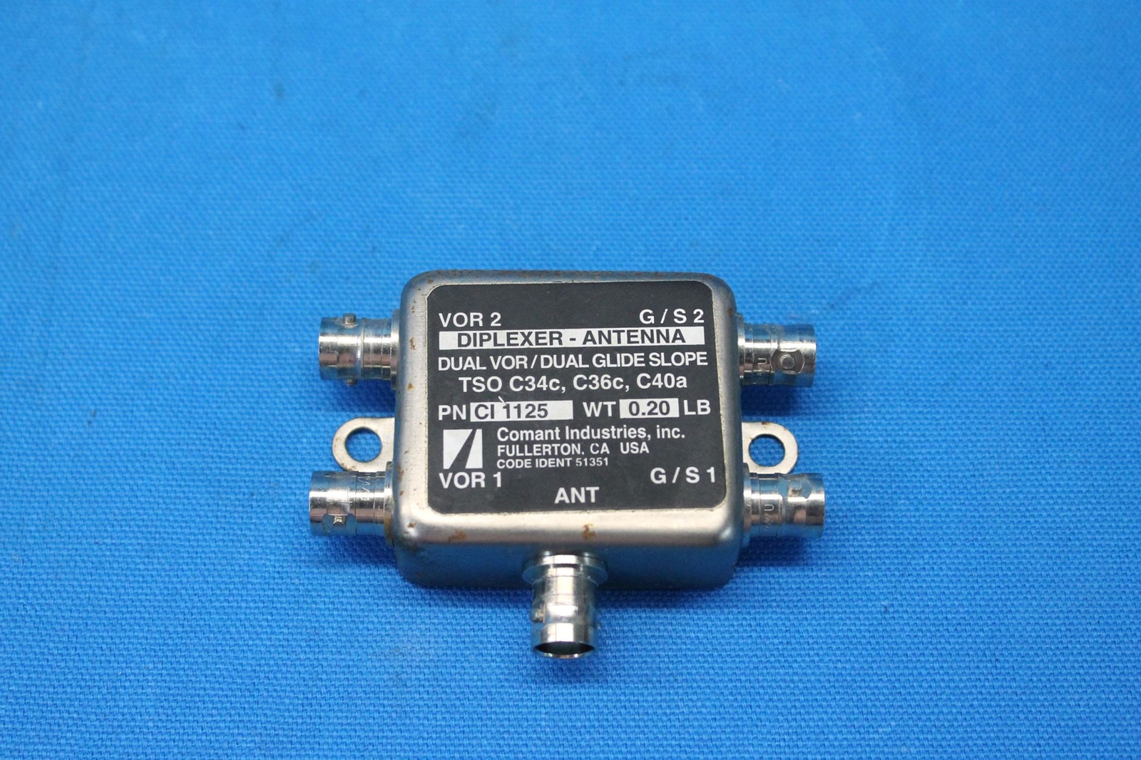 Used Comant Industries Piper PA-31-350 Navajo Antenna Diplexer pn CI1125 (26373)