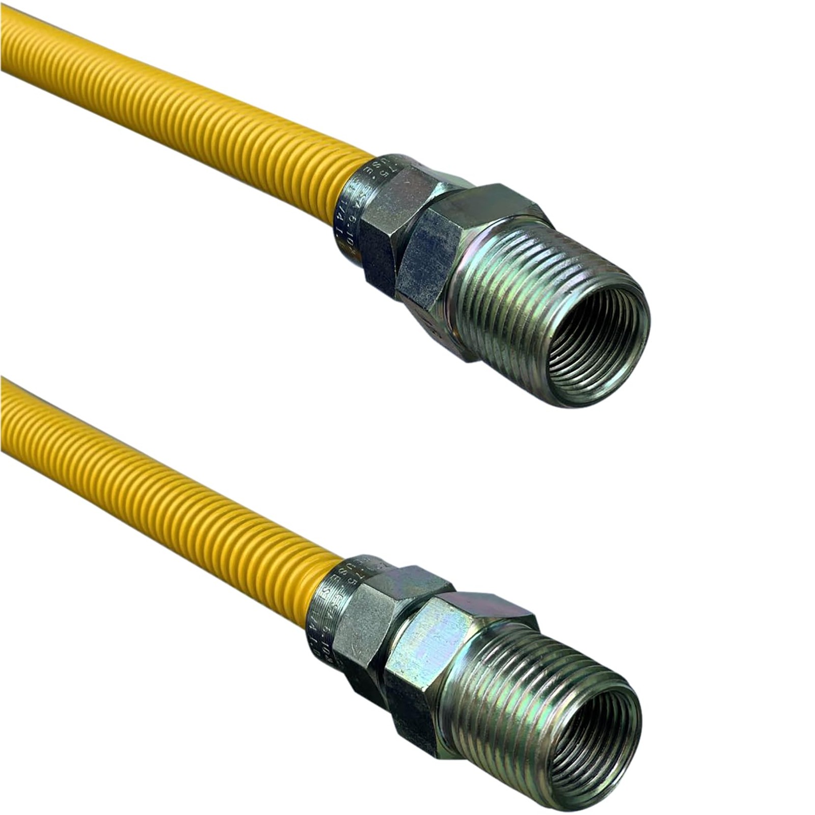 Jones Stephens 5/8 OD (1/2 ID) X 72 Gas Connector, Yellow Coated Corrugated Stai