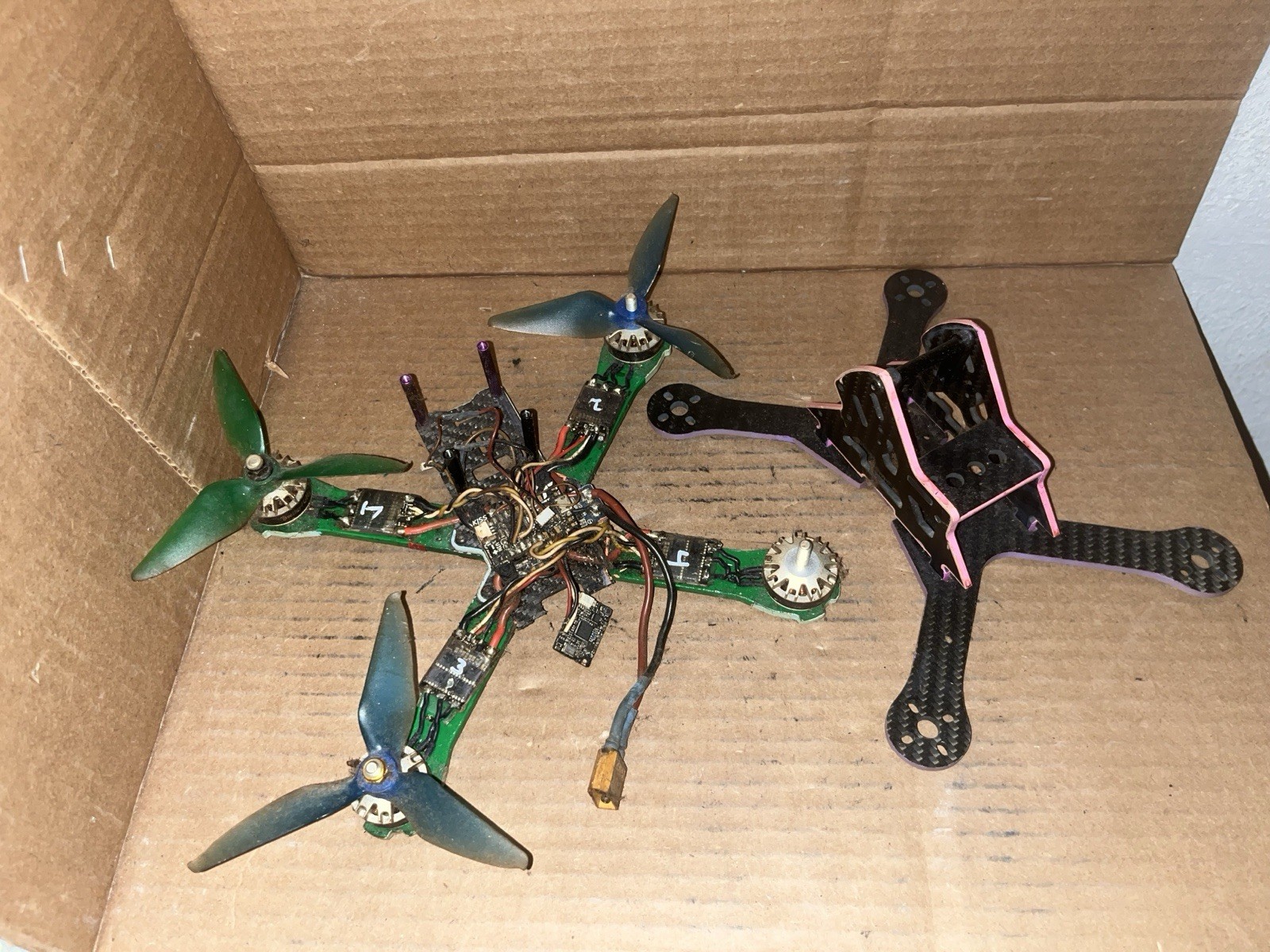 Fpv 5-Inch Custom Drone Racing Quadcopter KISS Flight Control Turn On Untested