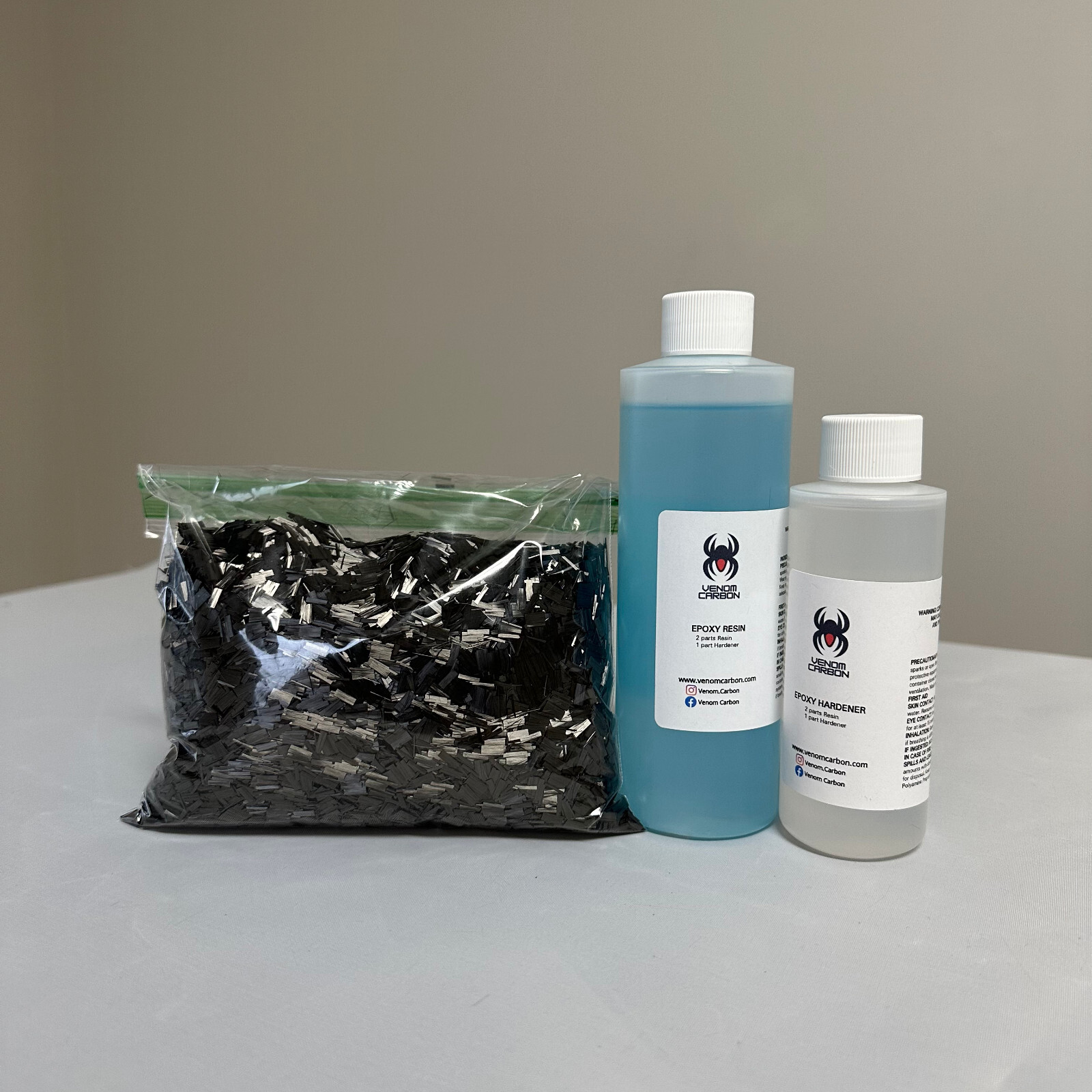 1/2 lb - 1/4" Chopped Carbon Resin Kit