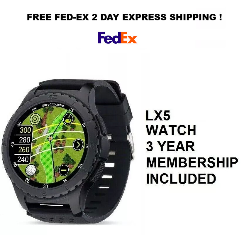 SKYCADDIE LX5 GOLF WATCH GOLF GPS 3 YEAR MEMBERSHIP INCLUDED