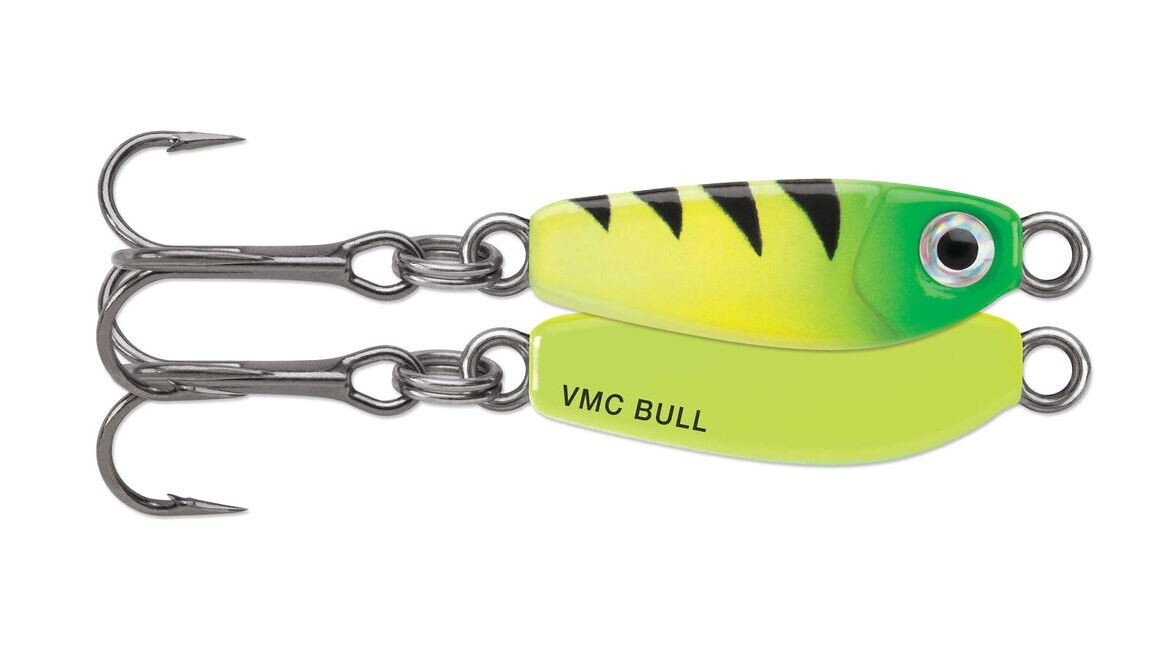 VMC Bull Spoon 1/16 oz - Glow Slimy Lime - Ice Fishing Lure