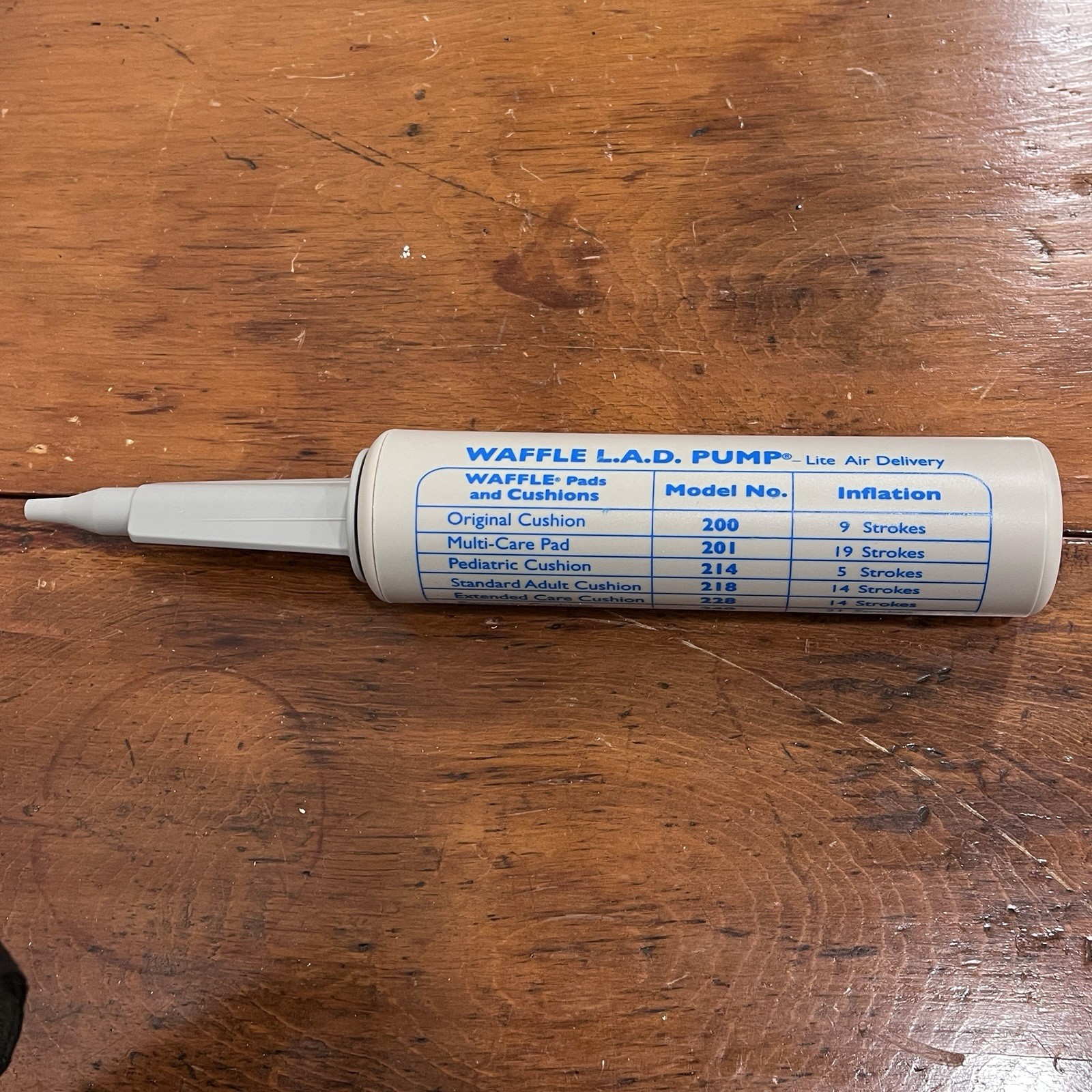 EHOB WAFFLE 520LAD SNGL English Manual Air Pump for Medical Overlays Cushions