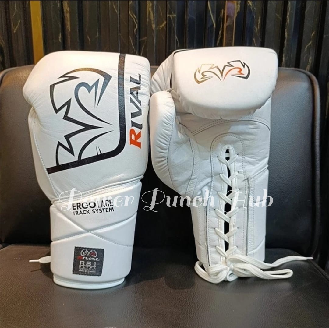 Rival Boxing RS1 Ultra Fight Lace Up Leather Boxing Gloves 12oz