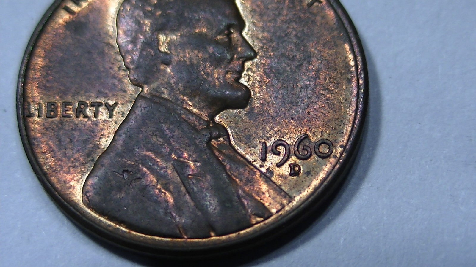 1960 D DENVER DOUBLE DD MINT MARK ERROR LINCOLN MEMORIAL PENNY CENT BOLD NICE!