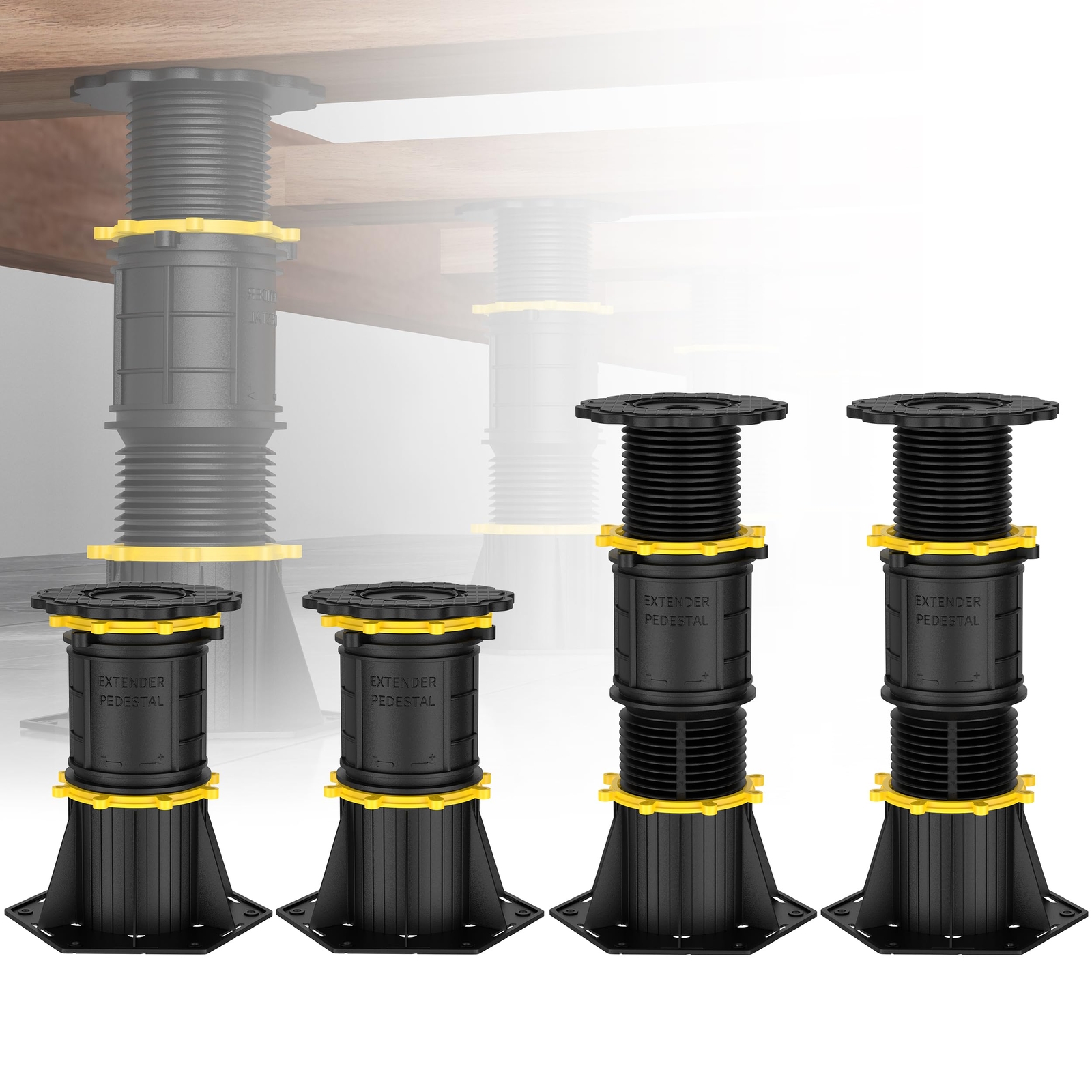 4 Pcs Adjustable Height Bed Support Legs 8.513 Inch Bed Frame Center Support Leg