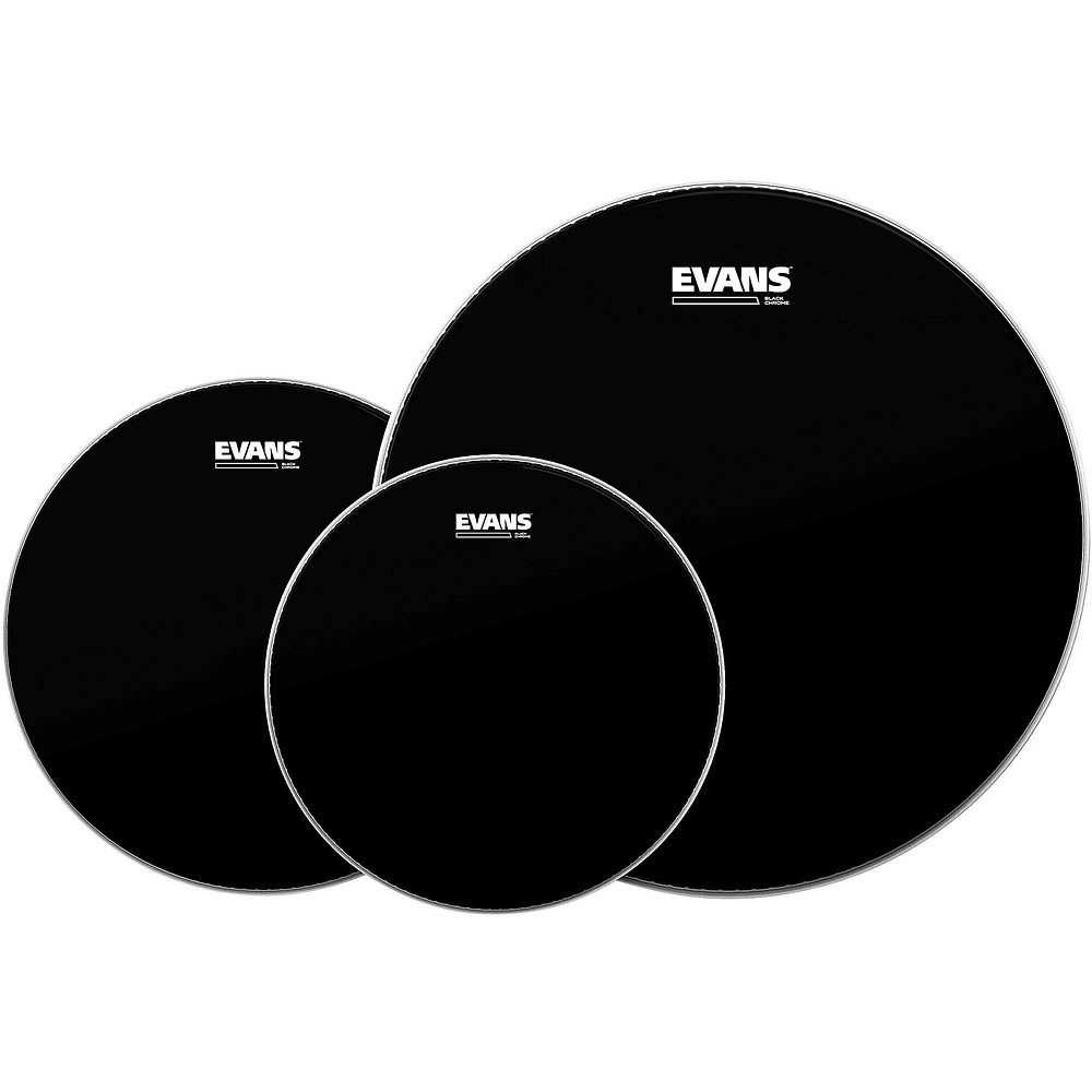 Evans Black Chrome Tom Pack Rock  101216 in.