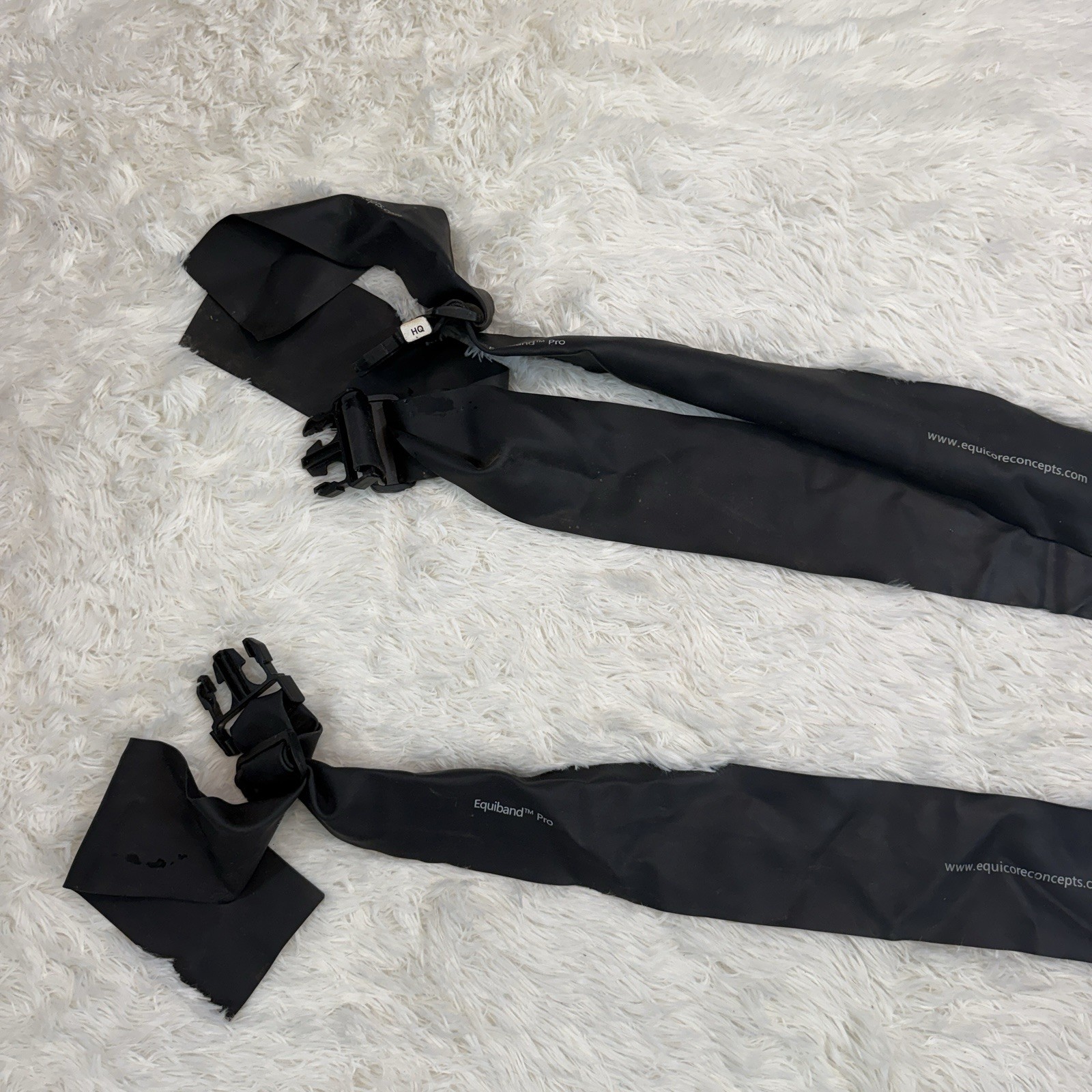 Black Equiband Pro Horseback Riding Bungee Elastic Straps