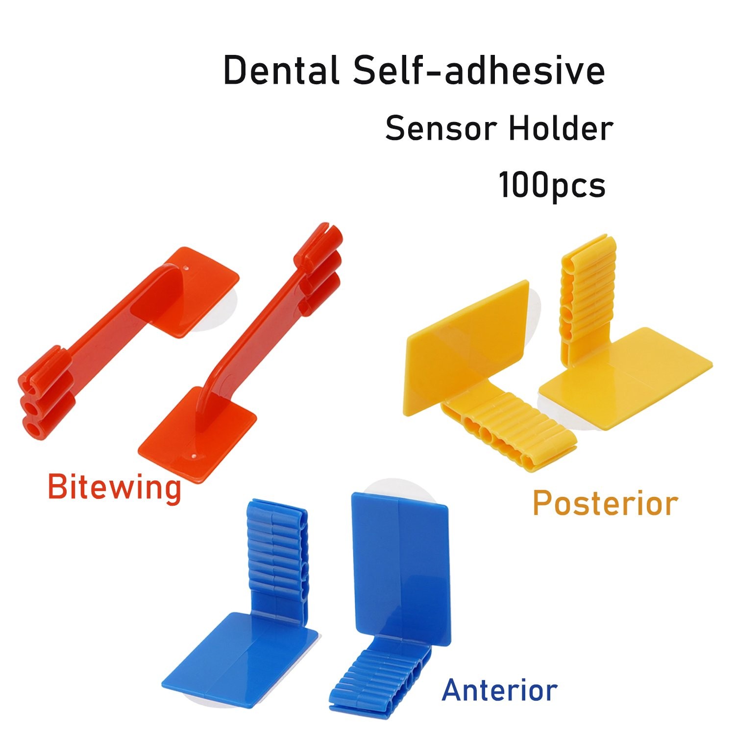 Dental Xray Universal Sensor Holder Adhesive Bite block fit Ring Arm Set 100pcs