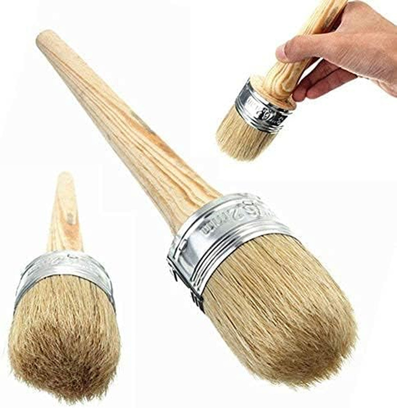 Professional Chalk and Wax Paint Brush, Round Paint Brush/DIY Painting and Waxin