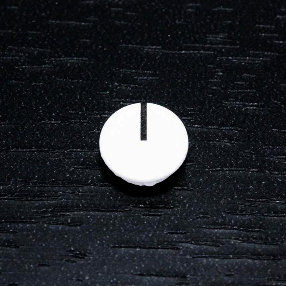 PixelGear 12mm White Knob Cap with Black Indicator Line Replacement