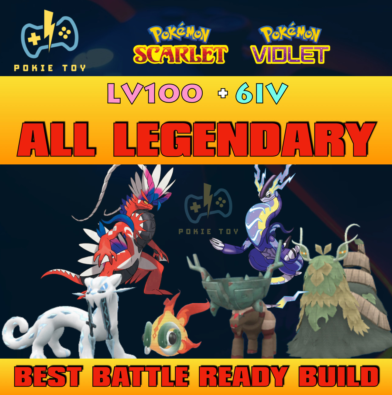 GET All Legendary 6 Pokemon 6IV LV100 BATTLE READY PACK | POKEMON SCARLET VIOLET