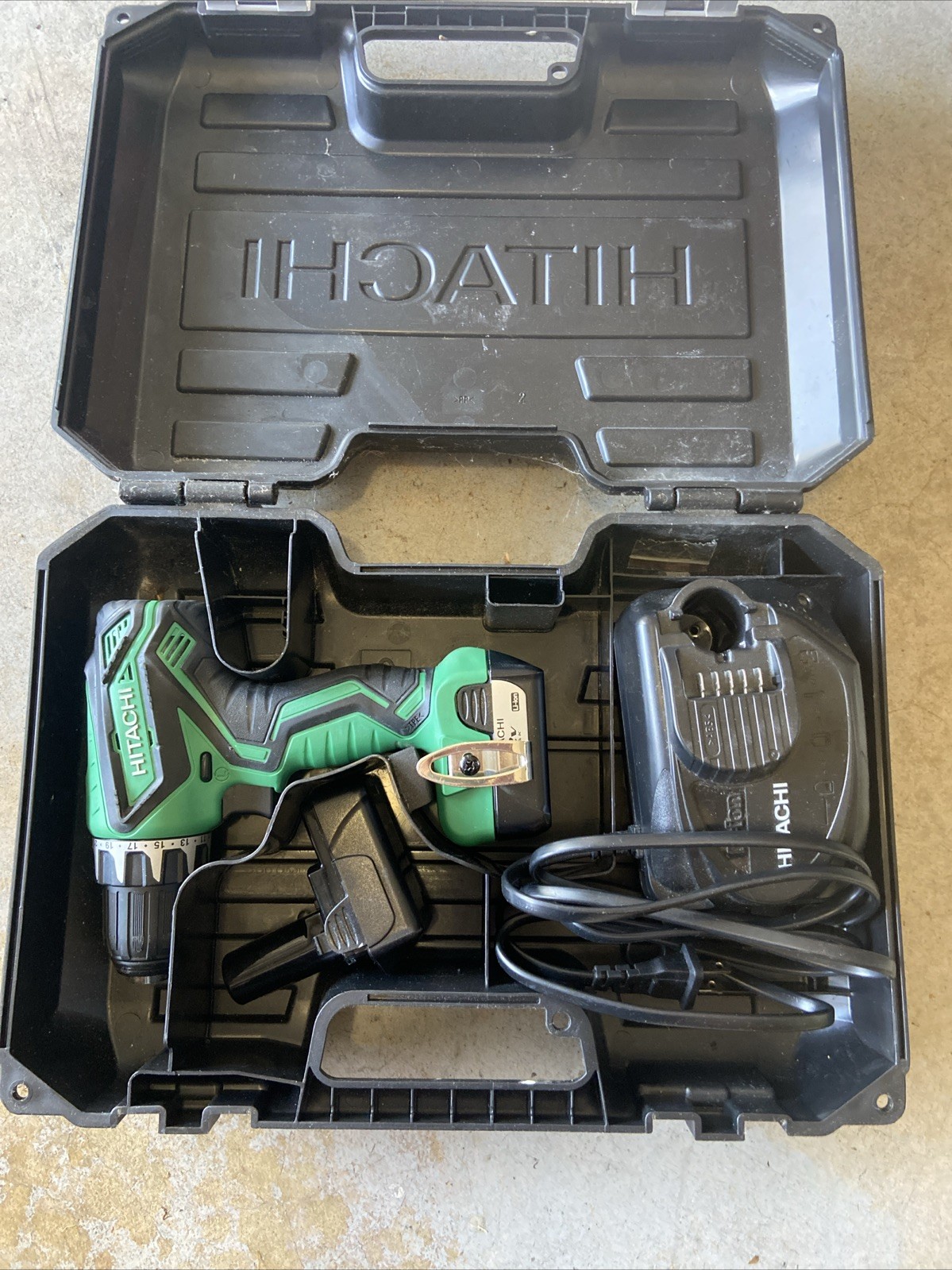 Hitachi Cordless Drill (2-Batteries Included, Charger Included and Hard Case