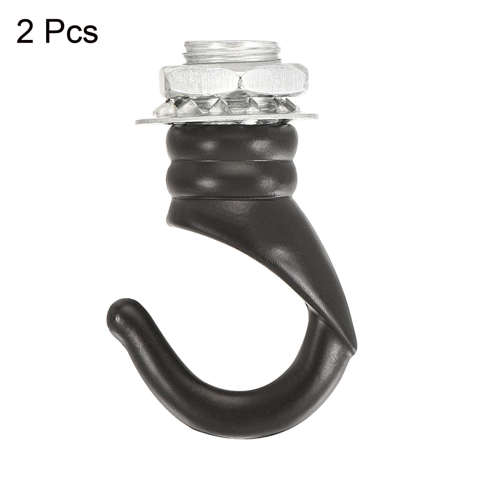 Alloy Ceiling Hook 23mmx31mm for Ceiling Pendant Light Plate Black 2Pcs