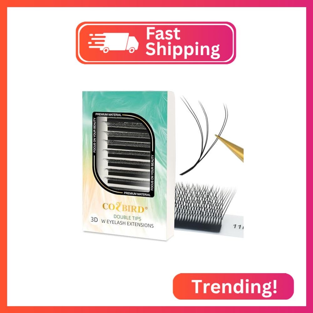 COZBIRD Double W shape Eyelash Extensions Premade Lash Fans 6D ww Volume Self Fa