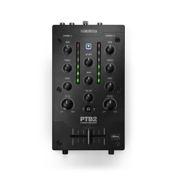 Reloop AMS-PTB-2 Portable 2+1-Channel DJ Mixer with DVS and Bluetooth Interface