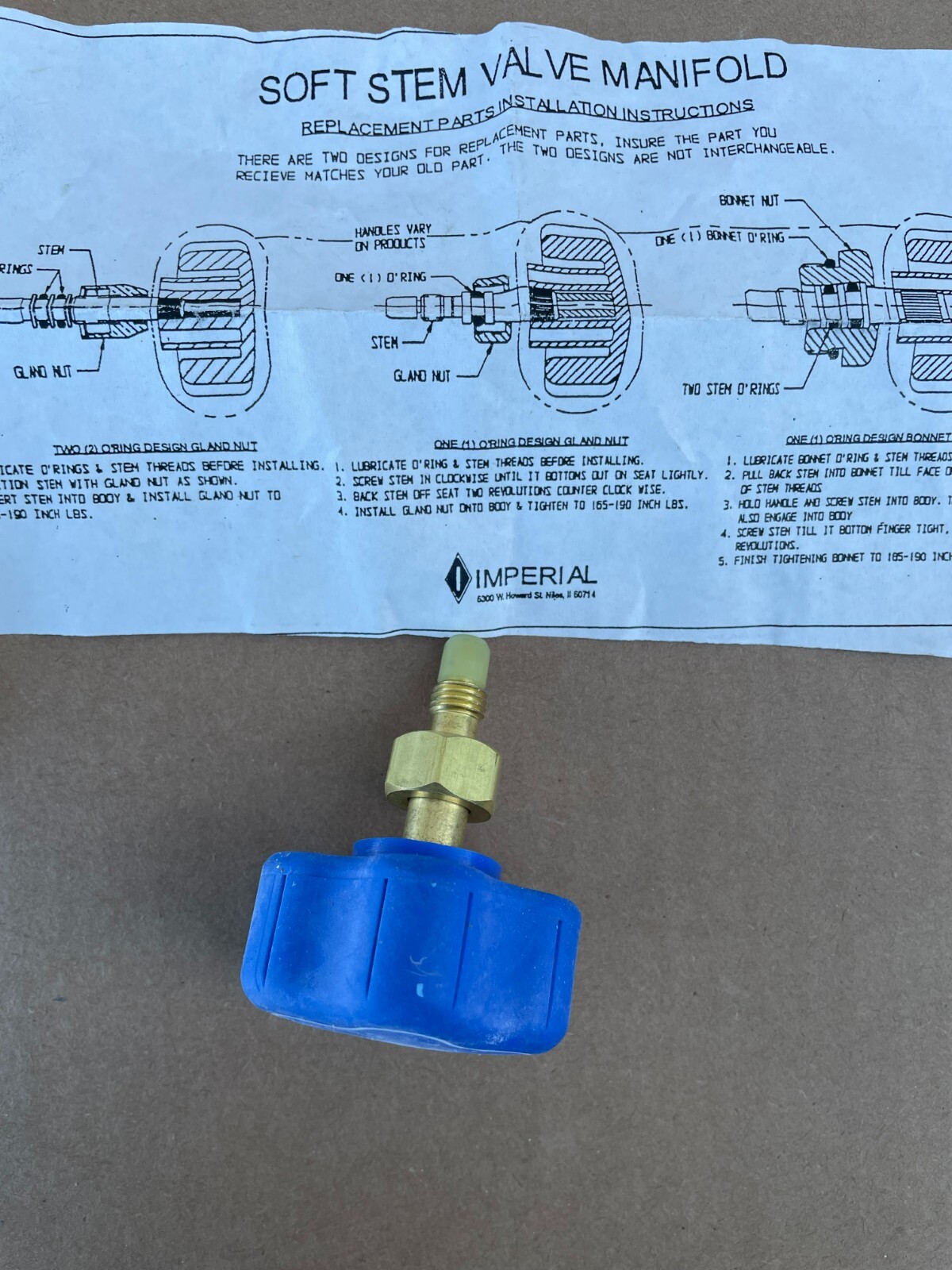 Imperial 401-RL Repair Kit, 2 Valve Low Side Blue